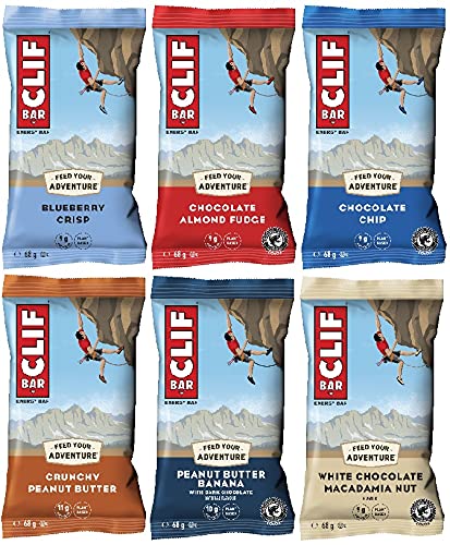 Clif Bar Variety Pack (6 x 68g) - Popular US Energy Bars | 6 Delicious Flavors for Hiking, Workout & Snacking | High Protein Nutrition for Active Lifestyle