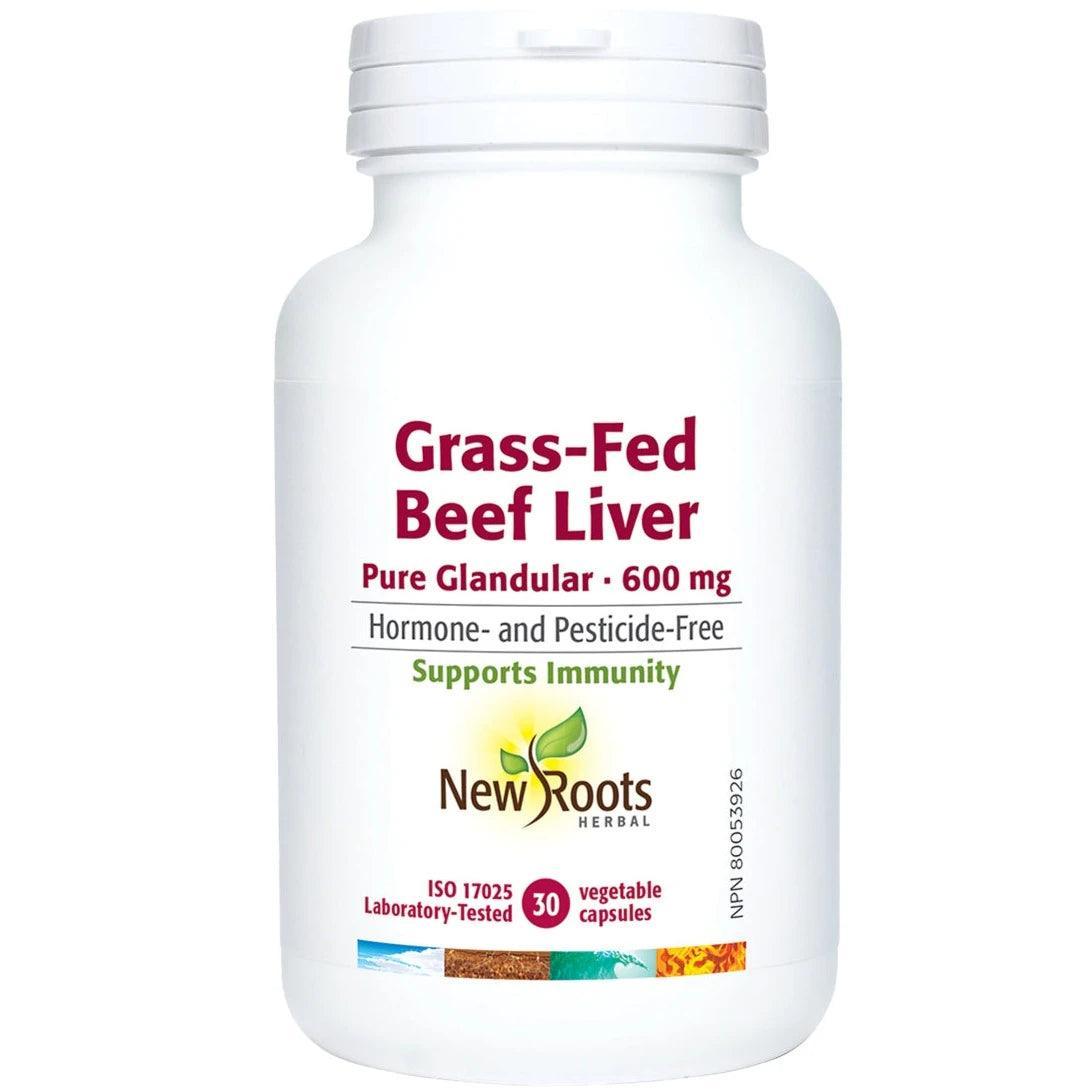 New Roots Grass Fed Beef Liver 600mg - 30 Veggie Capsules for Energy, Immunity & Athletic Performance - Supports Paleo & Keto Diets - Perfect for Fitness Enthusiasts & Health-Conscious Individuals