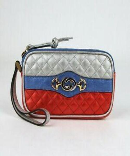Gucci Zumi Clutch Bag in Metallic Red & Silver - Luxury Evening Clutch for Women | Perfect for Parties, Weddings & Special Occasions