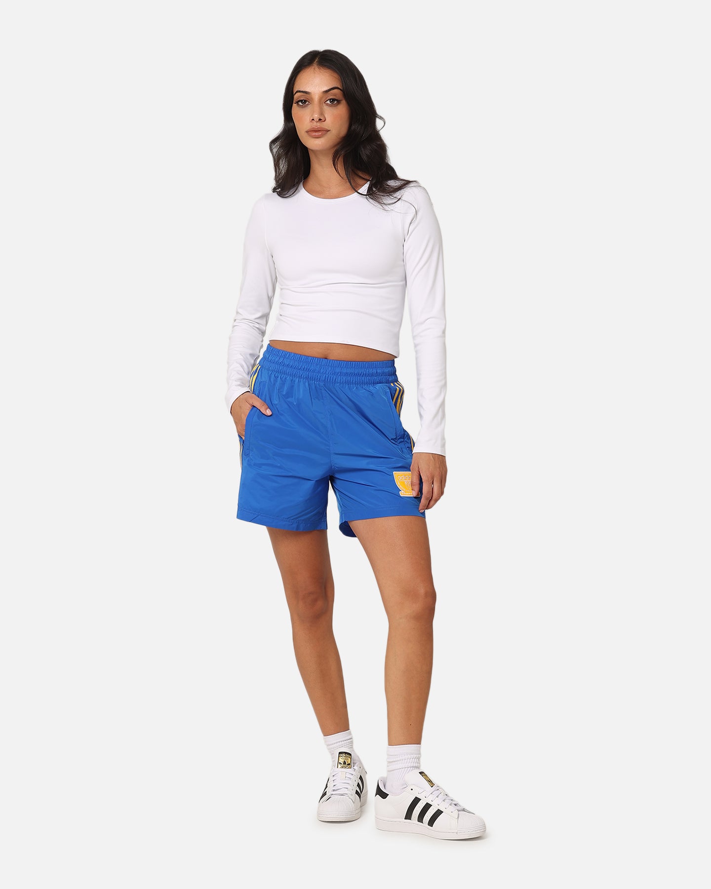 Adidas Graphic Sprinter Shorts for Men - Blue Athletic Running Shorts with Comfort Fit - Perfect for Gym, Jogging & Casual Wear