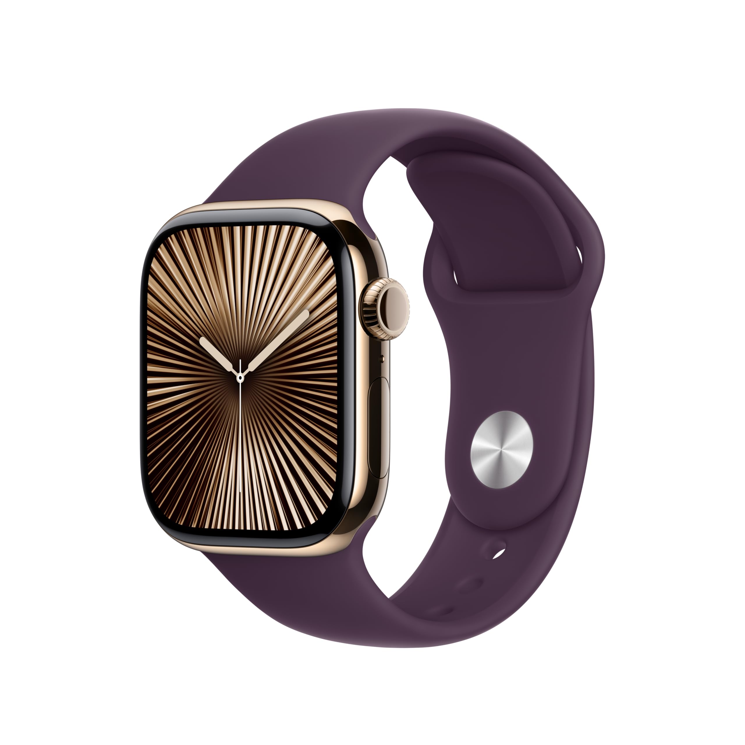 Apple Watch Band 42mm Sport Band - Soft Silicone Strap for Apple Watch Series 1/2/3/4/5/6/7/8/SE - Plum Purple M/L Size - Perfect for Running, Workouts & Daily Wear