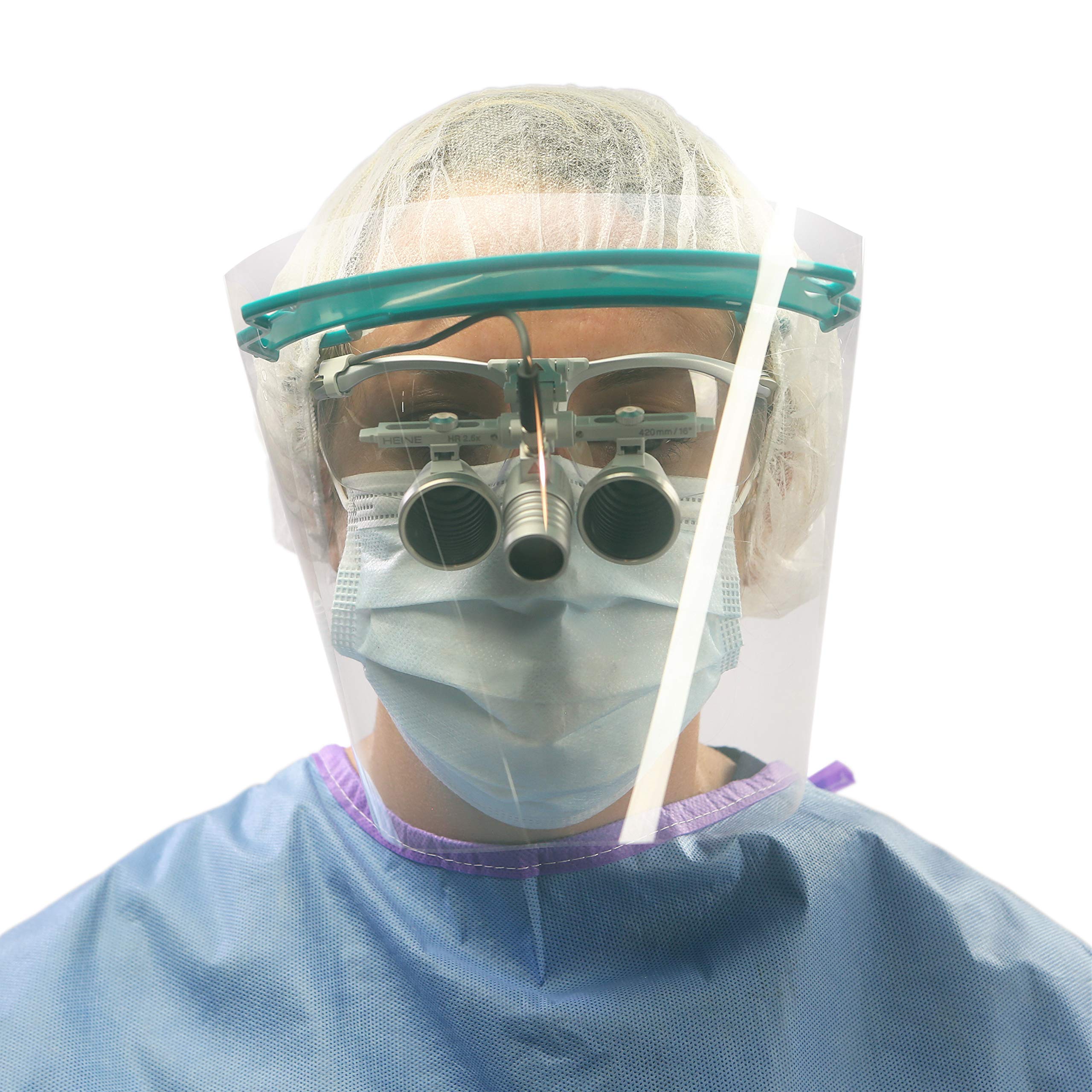 TIDIShield Assemble 'n Go Face Shield Visors (100 Pack) - Clear Protective Visors for Medical, Dental & Pharmacy Use - Compatible with Eyewear - Essential PPE for Clinics, Offices & Homecare (2211-100) - Ideal for Healthcare Workers, First Responders & High-Risk Environments
