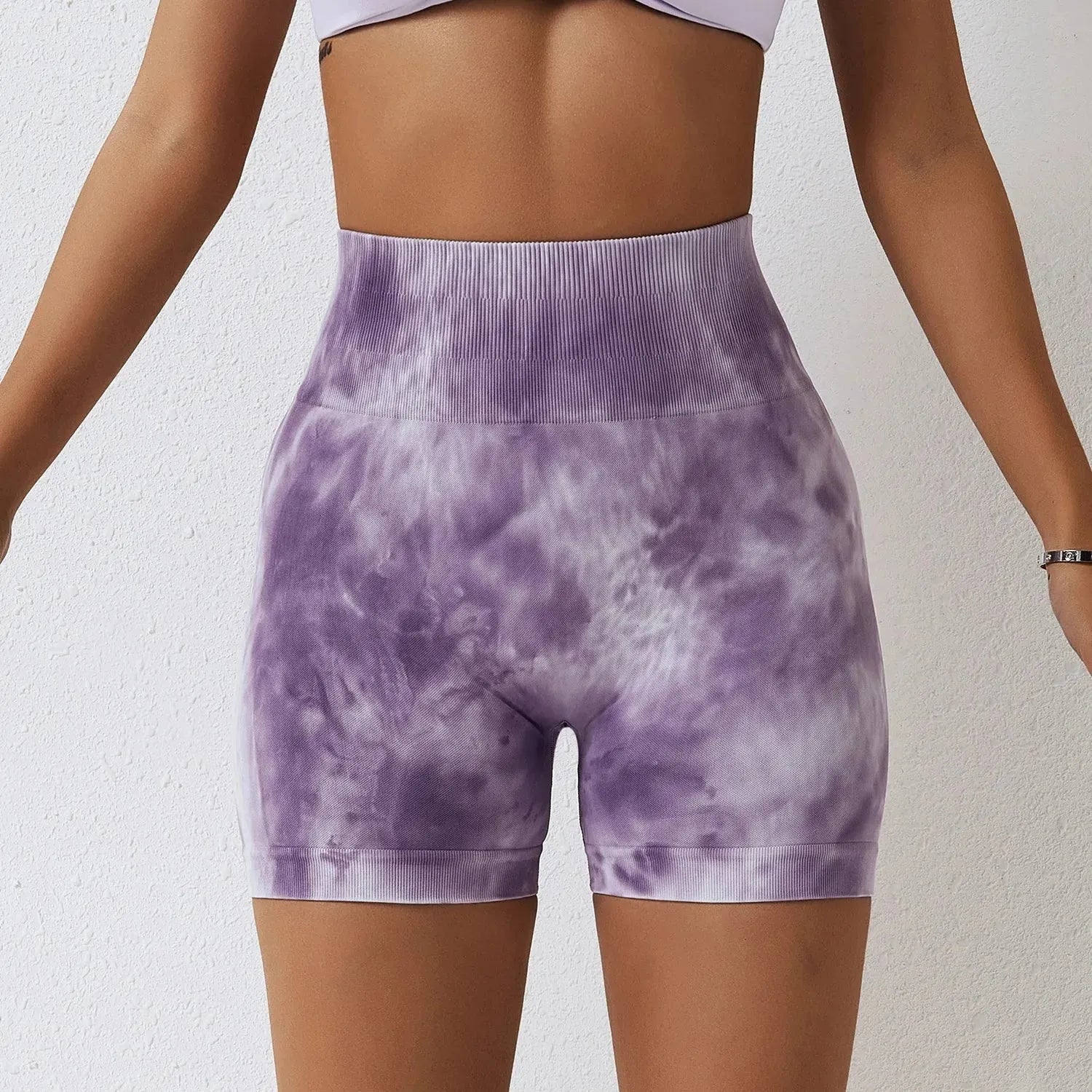 Sexy Tie Dye High Waist Quick Dry Yoga Shorts for Women - Seamless Workout Shorts with Hip Lift & Push Up Design - Perfect for Yoga, Gym, Running & Summer Outdoor Activities