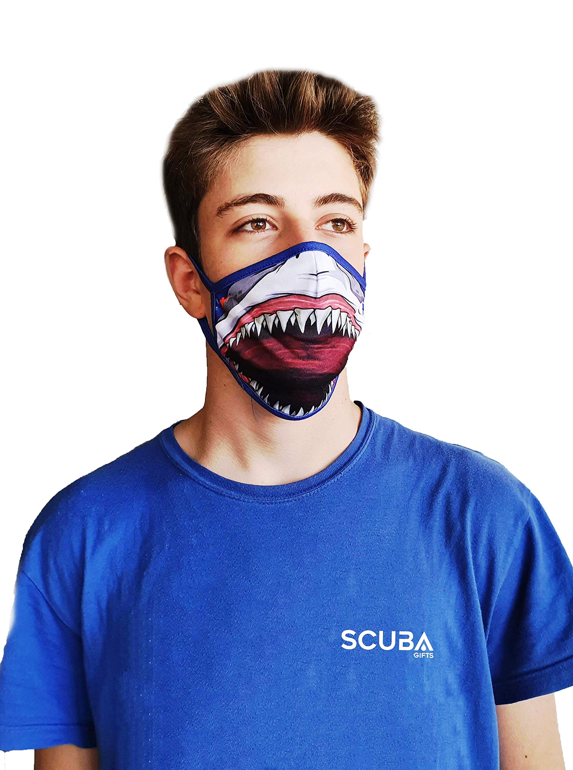 Wild Republic Wild Smiles Reusable Washable Half Face Mask - Comfortable & Breathable for Outdoor Activities, Travel & Daily Protection