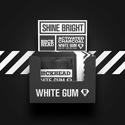 BLOCKHEAD White Chewing Gum - Sugar-Free, Long-Lasting Flavor - Perfect for Fresh Breath, Stress Relief & Focus - Office, Gym, Travel Essential