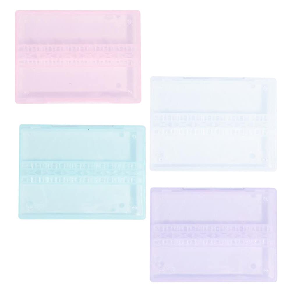 Professional Nail Drill Bit Holder Organizer - 4 Pcs Nail Art Storage Box with 14 Holes for Salon & Home Use | Perfect for Nail Polish, Grinding & Display Organization