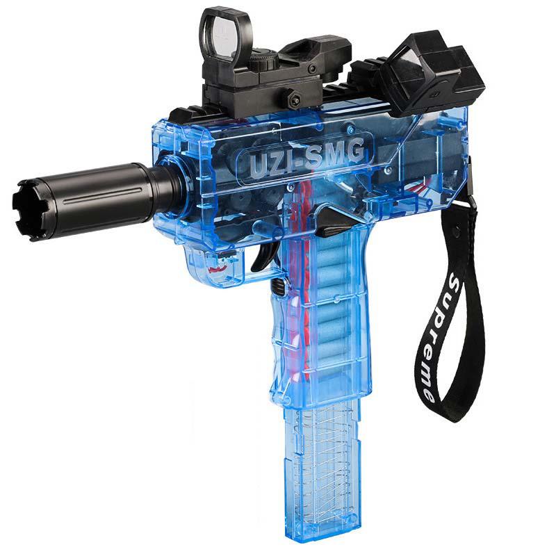 Electric UZI SMG Foam Dart Blaster Toy Gun - High Performance Foam Dart Blaster for Outdoor Nerf Battles, Backyard Games & Team Combat (Orange)