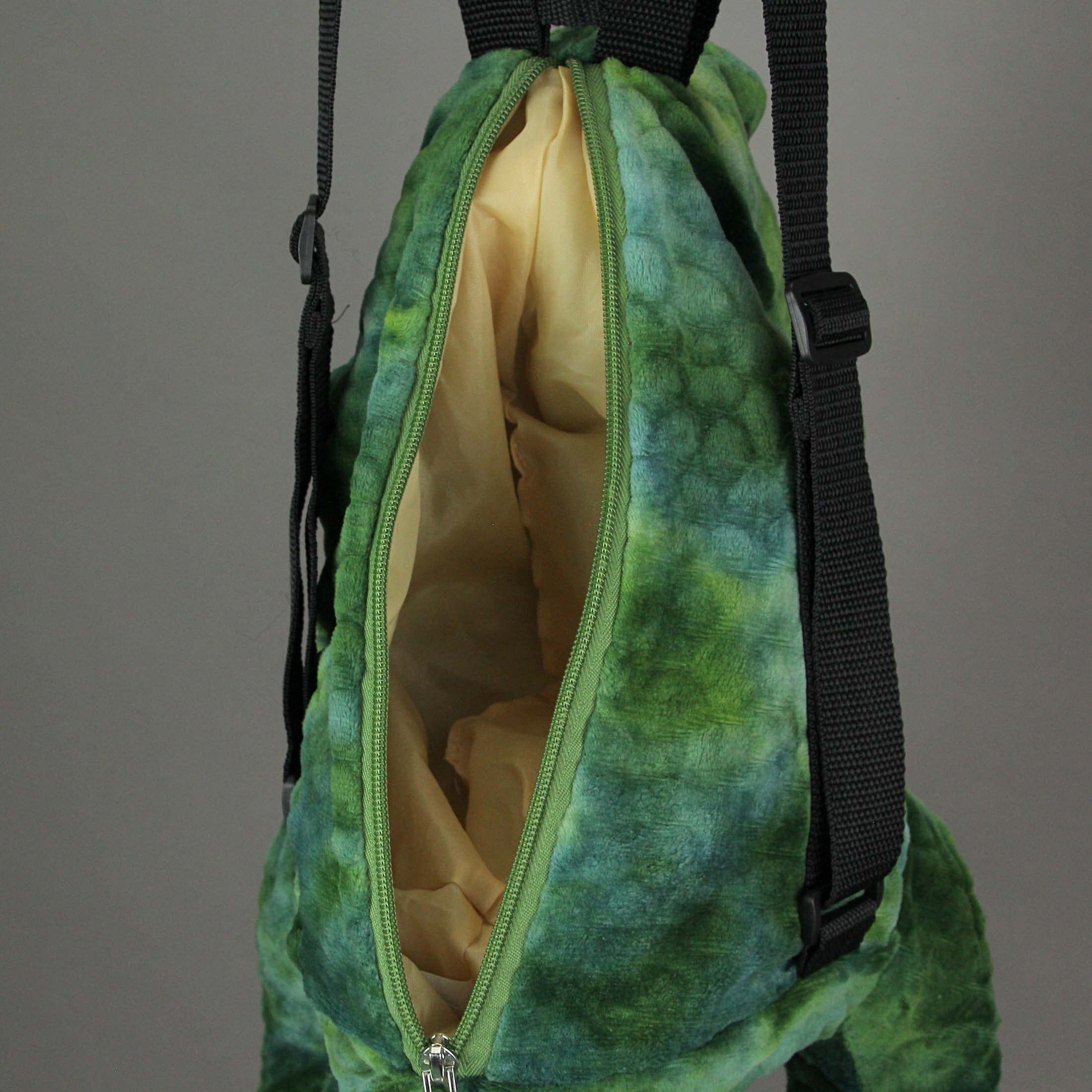 Adorable Green Dinosaur Plush Backpack - Cute Mini T-Rex Stuffed Animal Shoulder Bag for Kids & Adults | Perfect for School, Travel, Cosplay & Dinosaur Lovers Gift