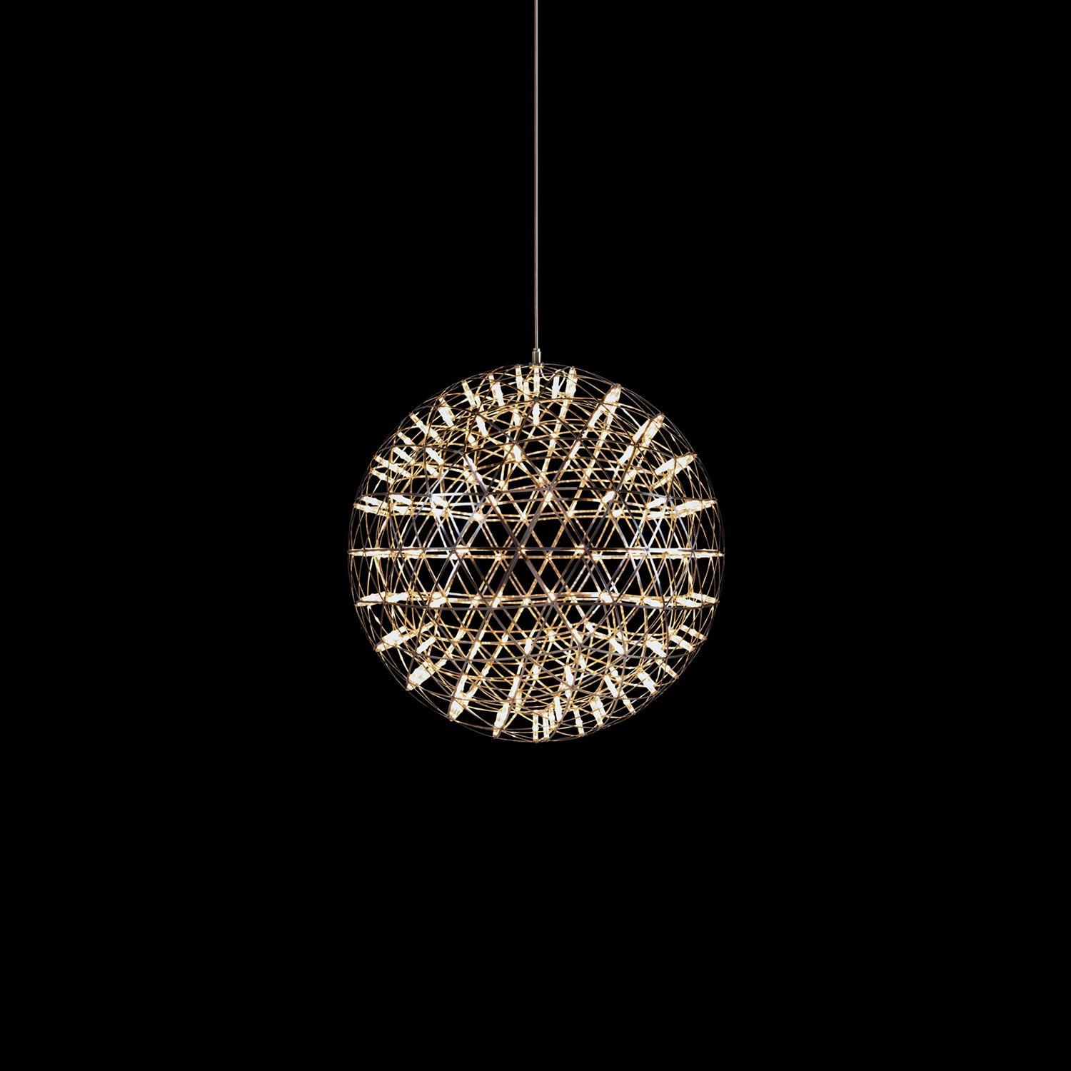 Elegant Gold Spark Ball Pendant Light - Modern Chandelier for Dining Room, Bedroom & Living Room Decor