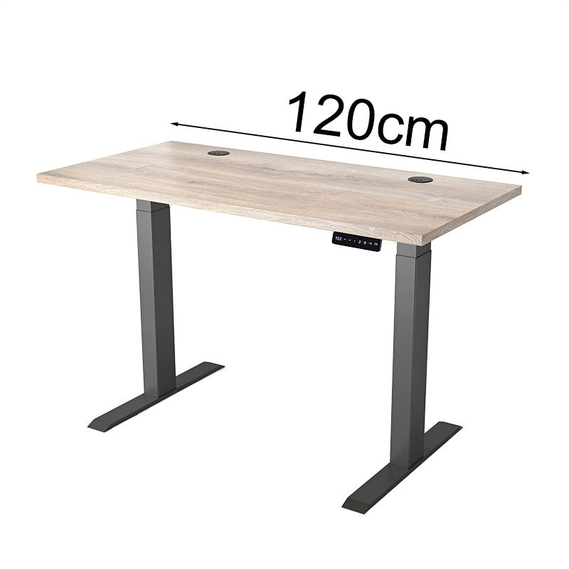 ALVIS Height Adjustable Standing Desk 47.2 Inch - Warm Oak & Black Finish | Perfect for Home Office, Gaming & Workspace Ergonomics