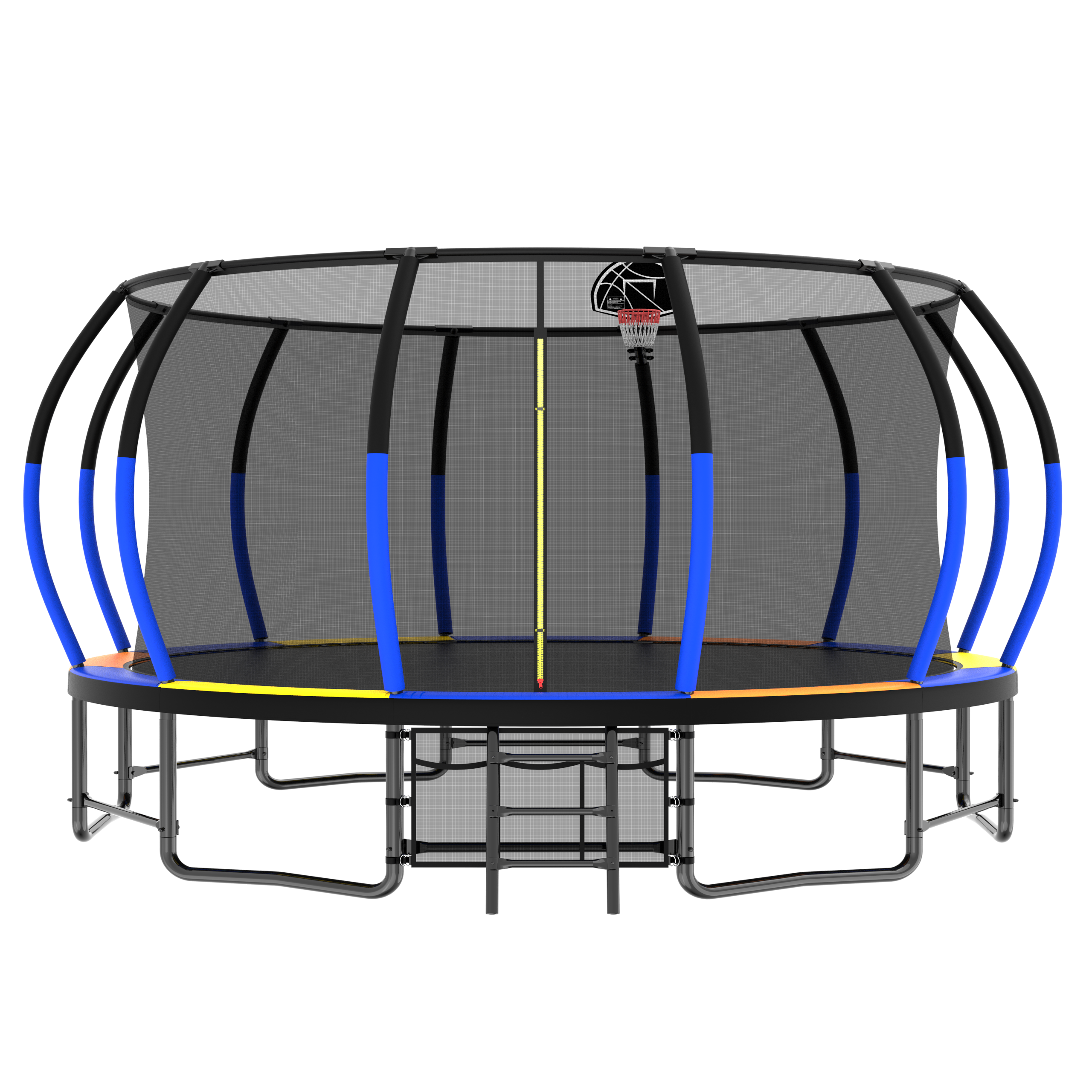 16FT Trampoline with Safety Enclosure - ASTM Approved Outdoor Trampoline for Kids with Ladder & Anti-Rust Coating | Perfect for Backyard Fun, Exercise, and Family Outdoor Activities