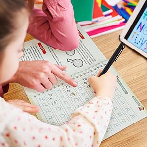 DTREEL 4 Pack Reusable Grooved Handwriting Practice Books for Kids Ages 3-5 | Magic Copybooks for Preschool Learning | Perfect for Home & Classroom Writing Practice