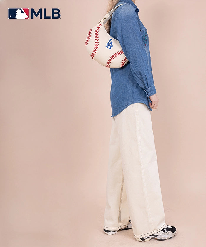 MLB Los Angeles Dodgers Crossbody Hobo Bag for Women - Stylish Shoulder Purse for Baseball Games, Travel & Daily Use