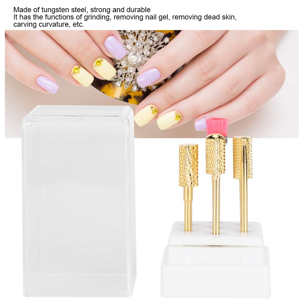 Professional Set of 2 Strong Nail Drill Bits & Grinding Heads for Manicurists - Perfect for Nail Salon, Home Use & DIY Nail Care Enthusiasts