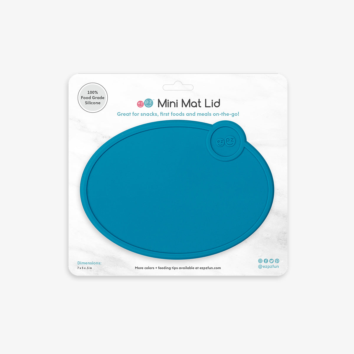 Ezpz Mat Lids – Reusable Silicone Food Storage Covers for Snacks & Meals | Perfect for Lunchboxes, Travel, and On-the-Go Dining