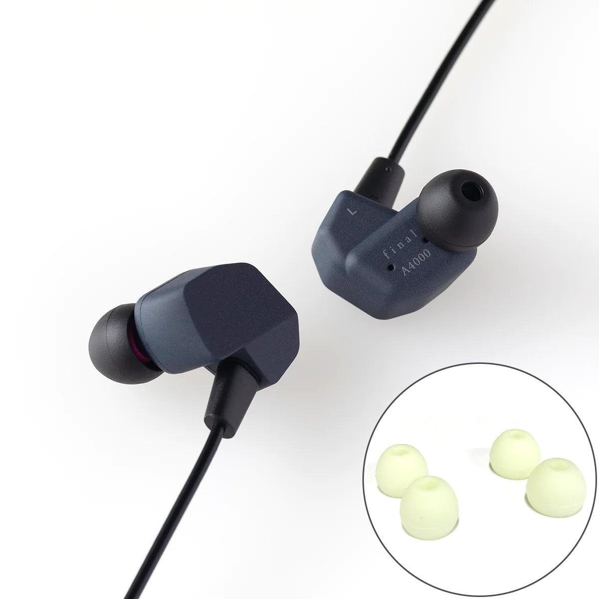 Final Audio A4000 High-Fidelity In-Ear Earphones with Free Glow in the Dark Silicone Tips - Perfect for Audiophiles, Gaming & Travel