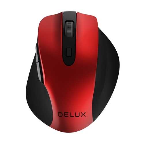Delux M517GX Wireless Mouse - 1600DPI Optical Gaming Mouse with 6 Buttons, 2.4GHz USB Receiver for PC/Laptop - Perfect for Office Work, Gaming & Home Use