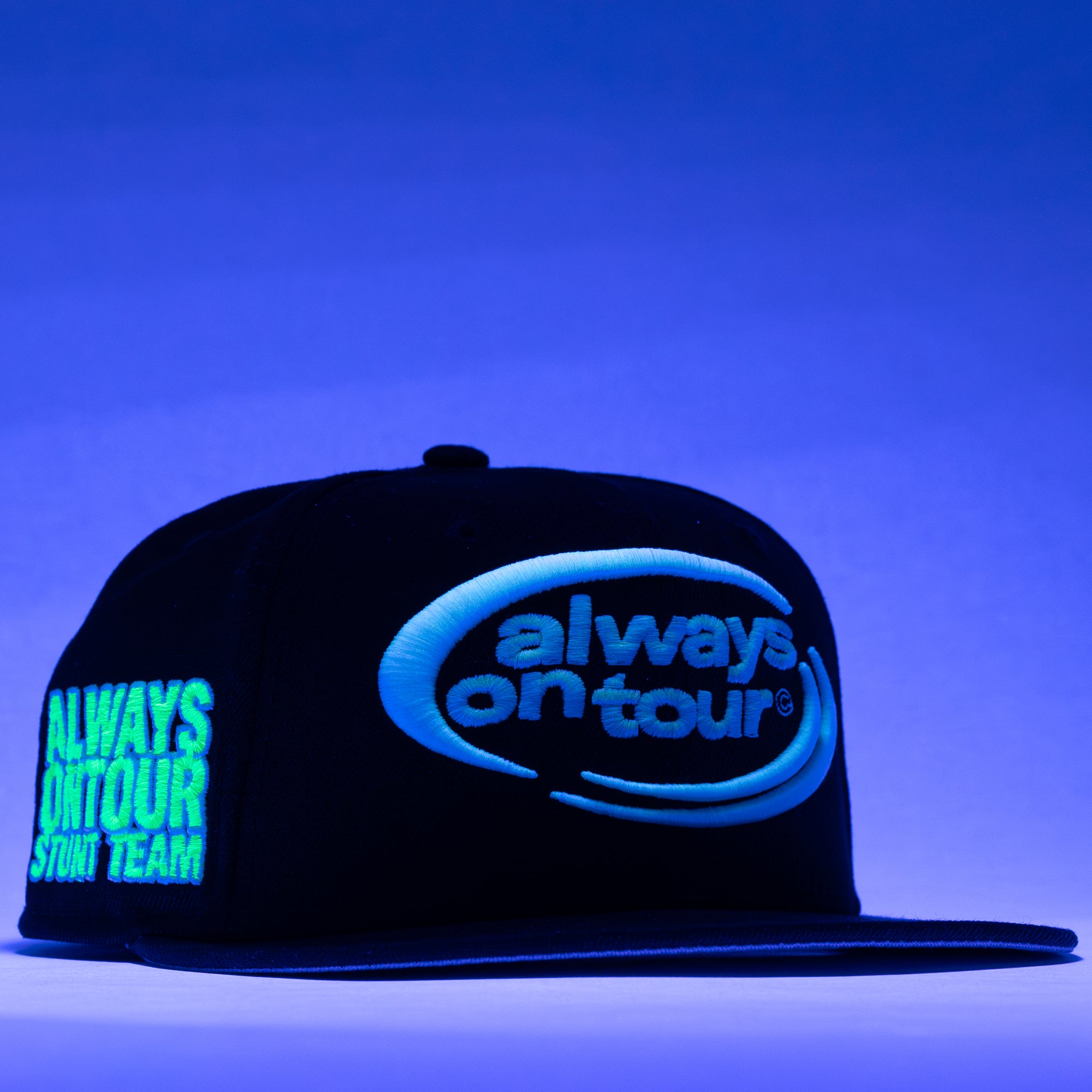 Always On Tour x New Era 59FIFTY Fitted Baseball Cap - Black/Glow - Adjustable Snapback Hat for Men & Women - Perfect for Sports, Streetwear & Casual Outfits