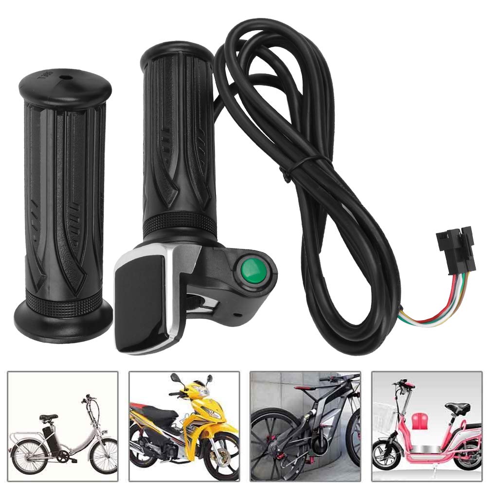 36V Electric Bike Throttle Grip with LCD Screen - 1.5m Twist Throttle Lock & Ergonomic Handle for E-Bikes & Scooters - Perfect for Commuting, Off-Road Adventures and Urban Transportation