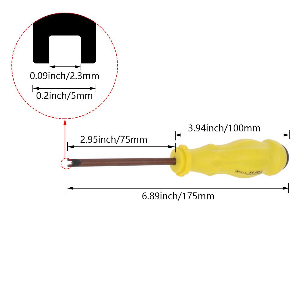 Utoolmart Magnetic 2.3mm Precision Screwdriver Set - 3 Inch Shaft with Ergonomic Comfort Handle - Perfect for Electronics Repair, Watchmaking & Small Appliance Maintenance