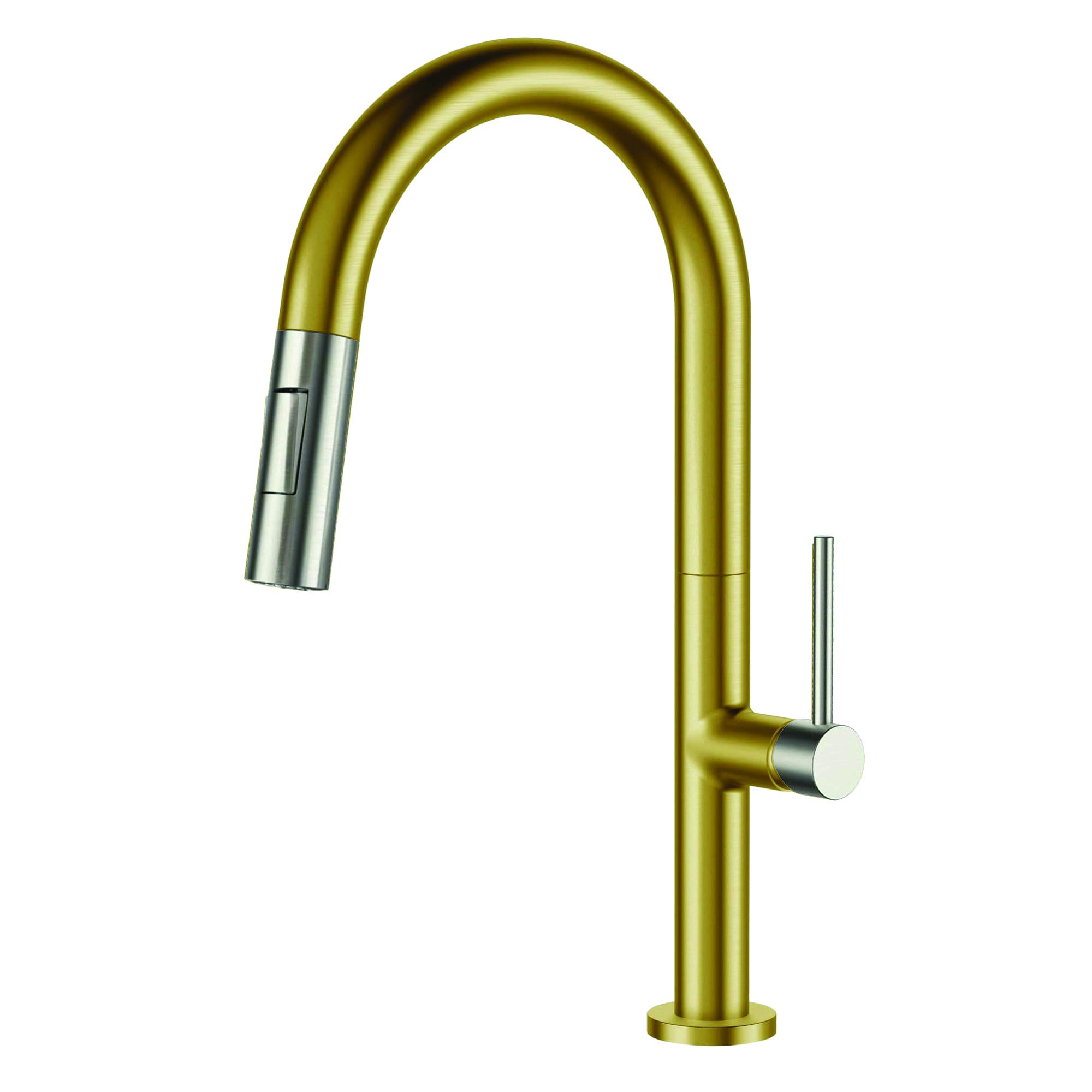 Premium Pull Down Single Handle Kitchen Faucet in Satin Nickel - Modern Design for Easy Cooking & Dishwashing | Perfect for Home & Restaurant Kitchens