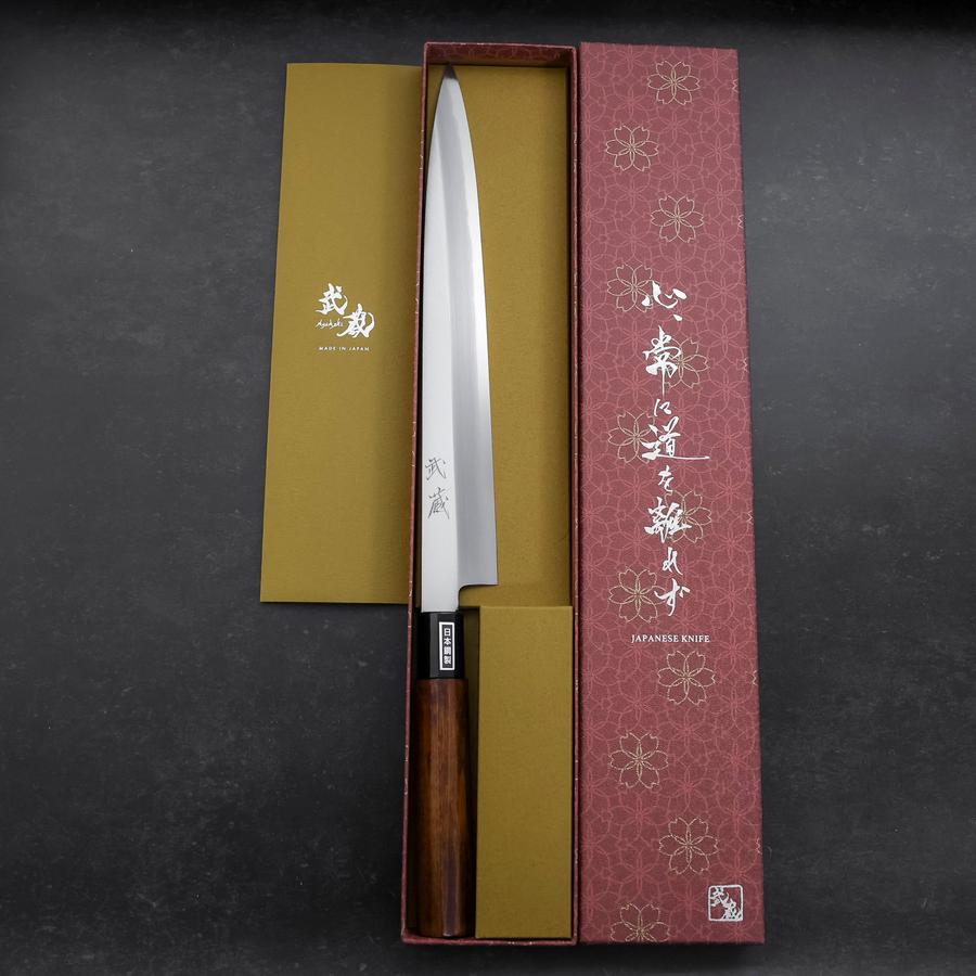 Premium Yanagiba Sushi Knife 270mm - SK High Carbon Steel Blade with Rosewood Handle - Perfect for Slicing Raw Fish, Sashimi & Sushi Preparation