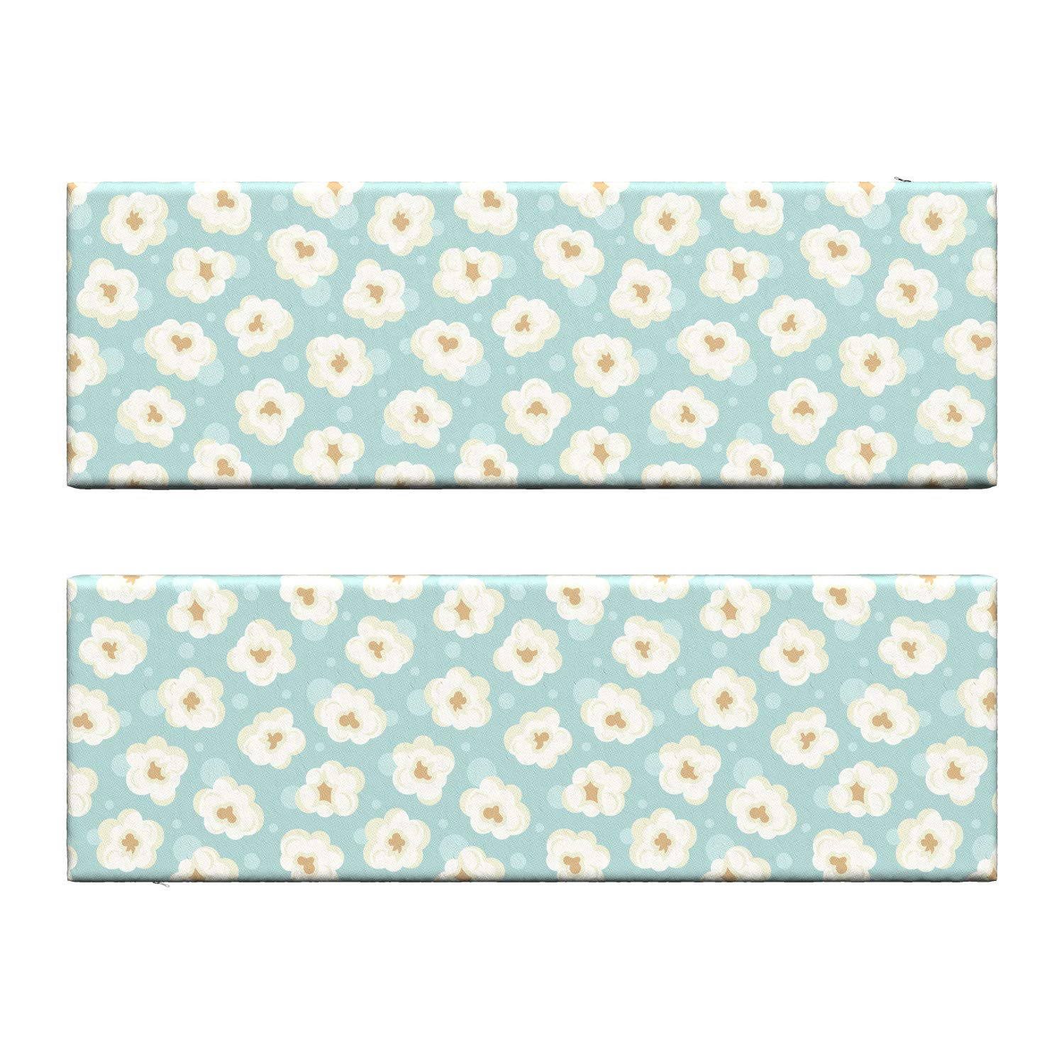 Ambesonne Popcorn Bench Cushion Set of 2 - Soft Foam Seat Pads with Decorative Cover, 45