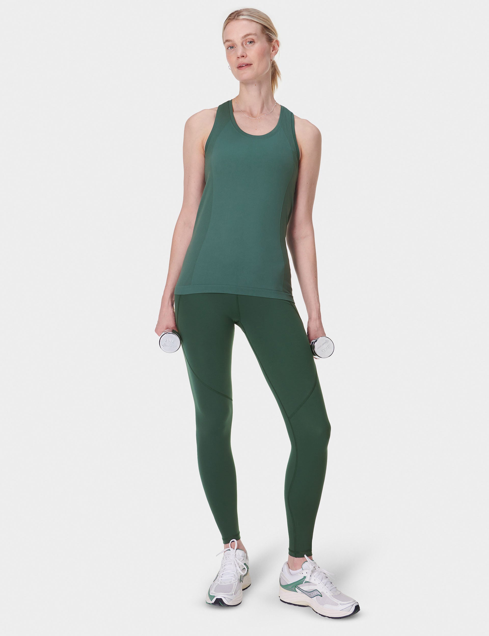 Athlete Seamless Gym Vest - Breathable Workout Tank Top for Men & Women | Glade Green | Perfect for Gym, Running & Yoga Training