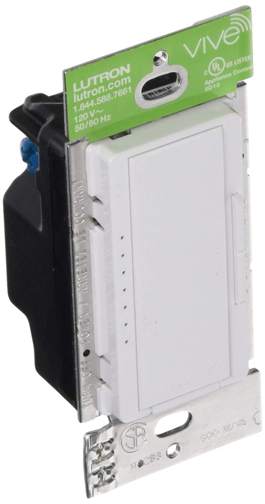 Lutron Maestro MRF2S-6ND Wireless Magnetic Low Voltage Dimmer Switch - 120V, White | Perfect for LED & Incandescent Lighting Control in Homes & Offices
