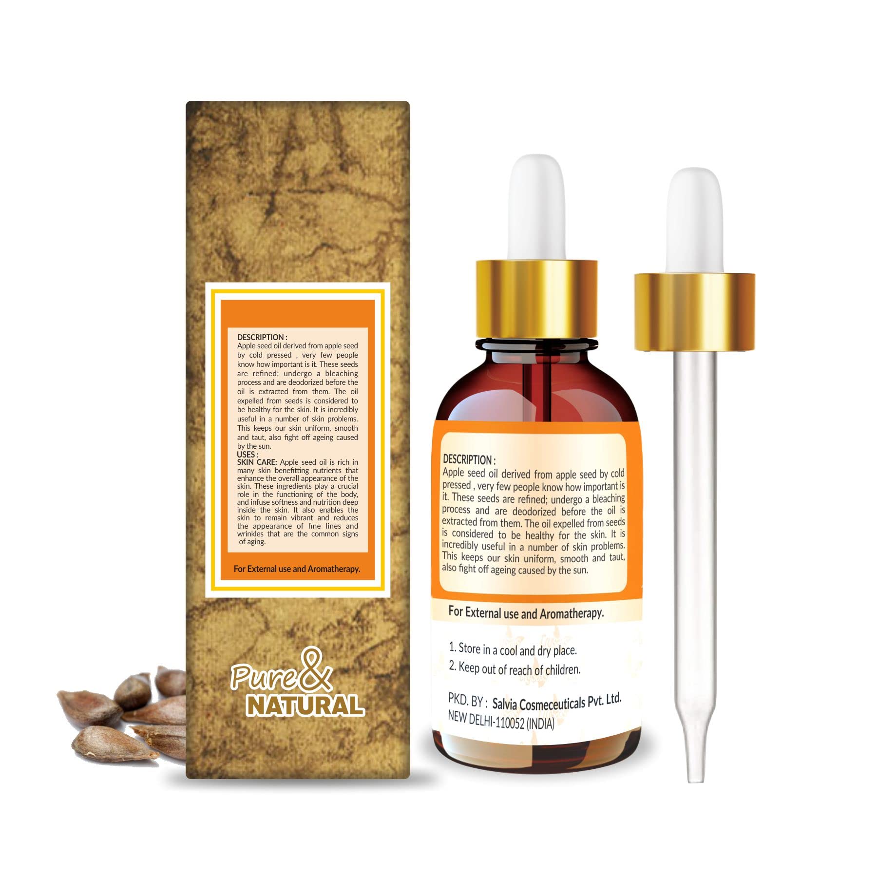 100% Pure & Natural Crysalis Apple Seed Oil (Malus Domestica Pyrus Malus) - Organic Undiluted Carrier Oil for Skin & Hair Care - Therapeutic Grade Aromatherapy Oil - Promotes Healthy Skin & Hair - 100ml - Perfect for Massage, DIY Beauty Recipes & Relaxation Therapy