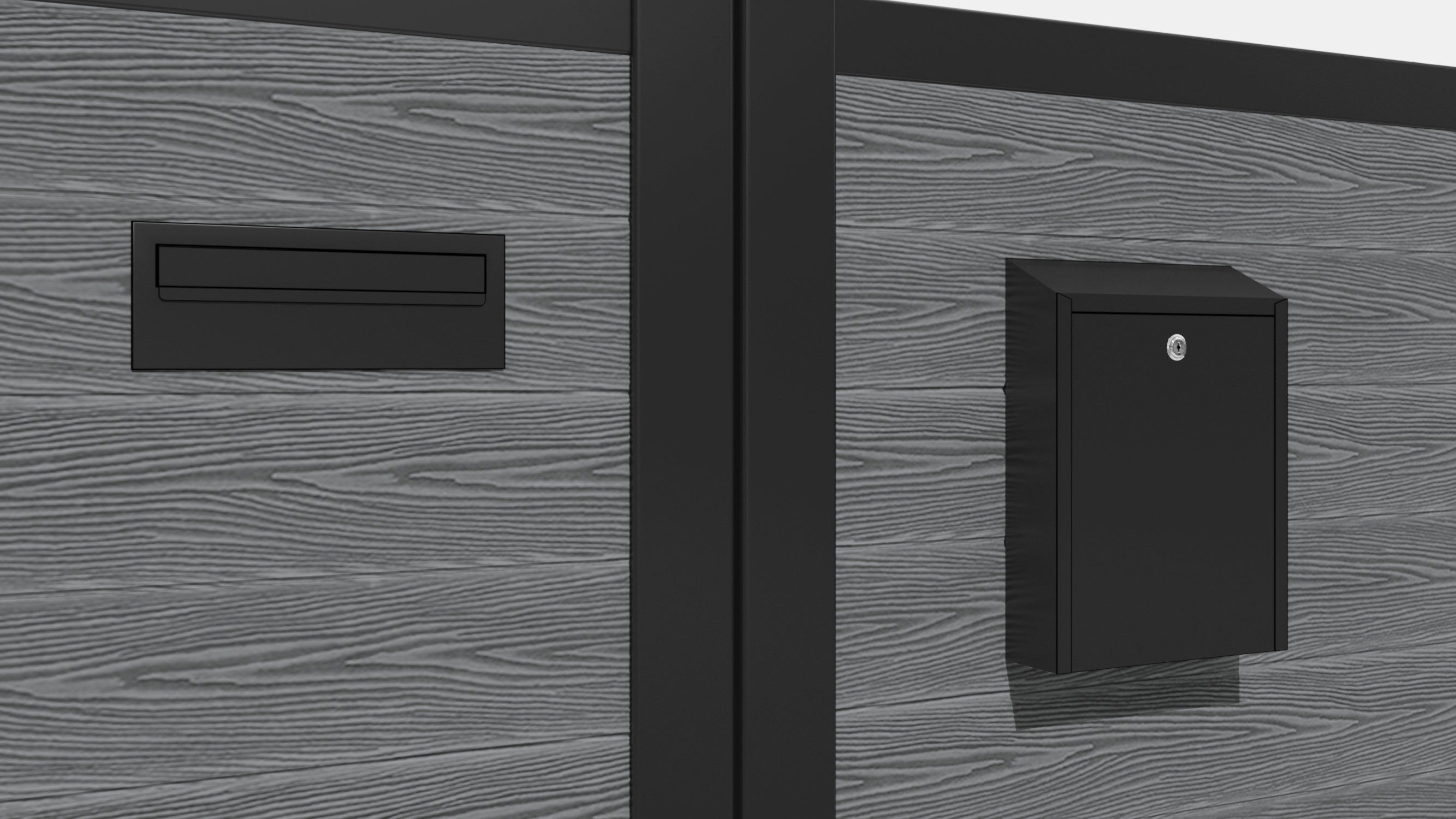 Classic Ambar Straight Top Driveway Gate - Mid Grey Finish with Middle Screen - Perfect for Residential & Commercial Property Security & Curb Appeal Enhancement