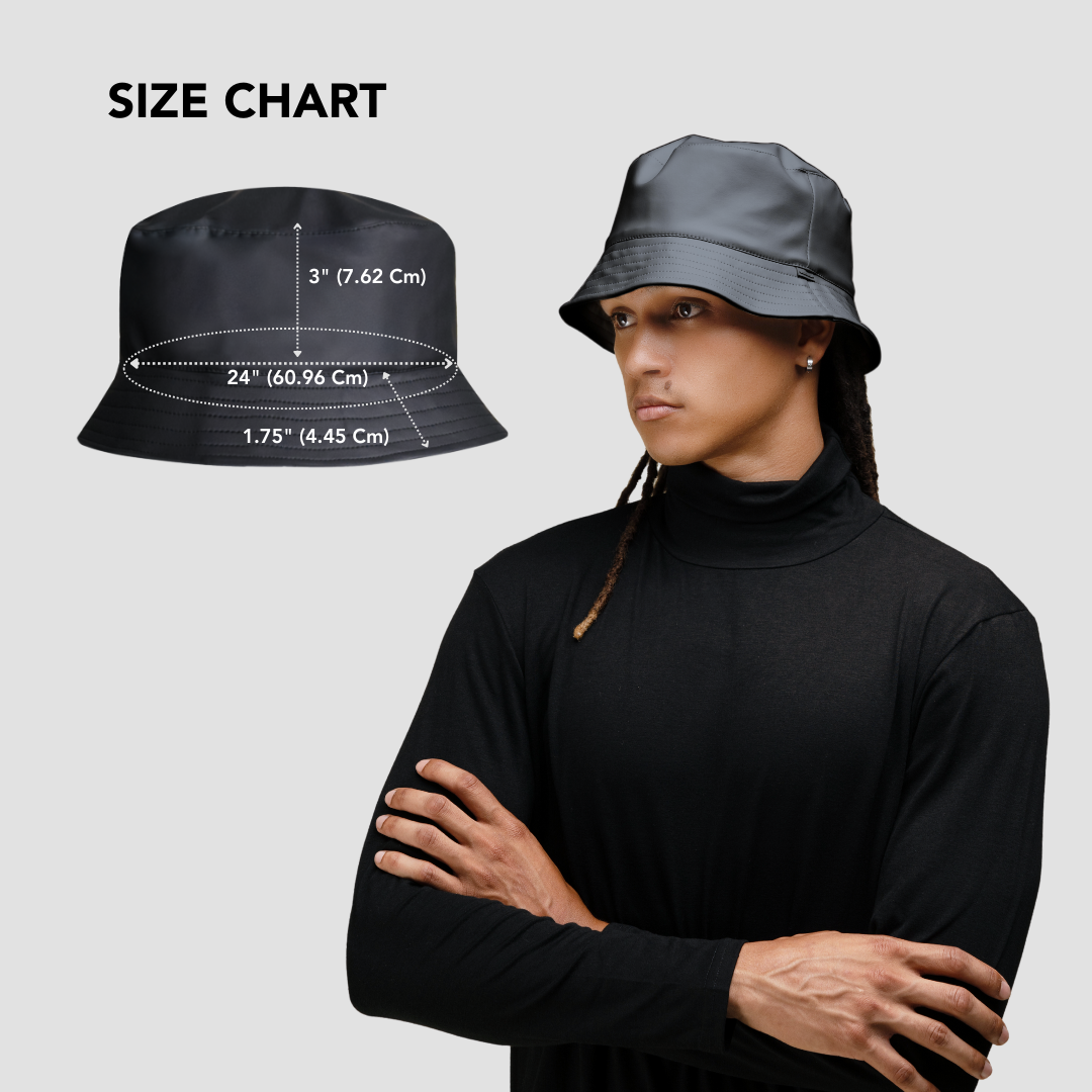 Waterproof Satin Lined Bucket Hat for Men - Matte Finish Sun Protection Outdoor Fishing Hiking Camping Hat
