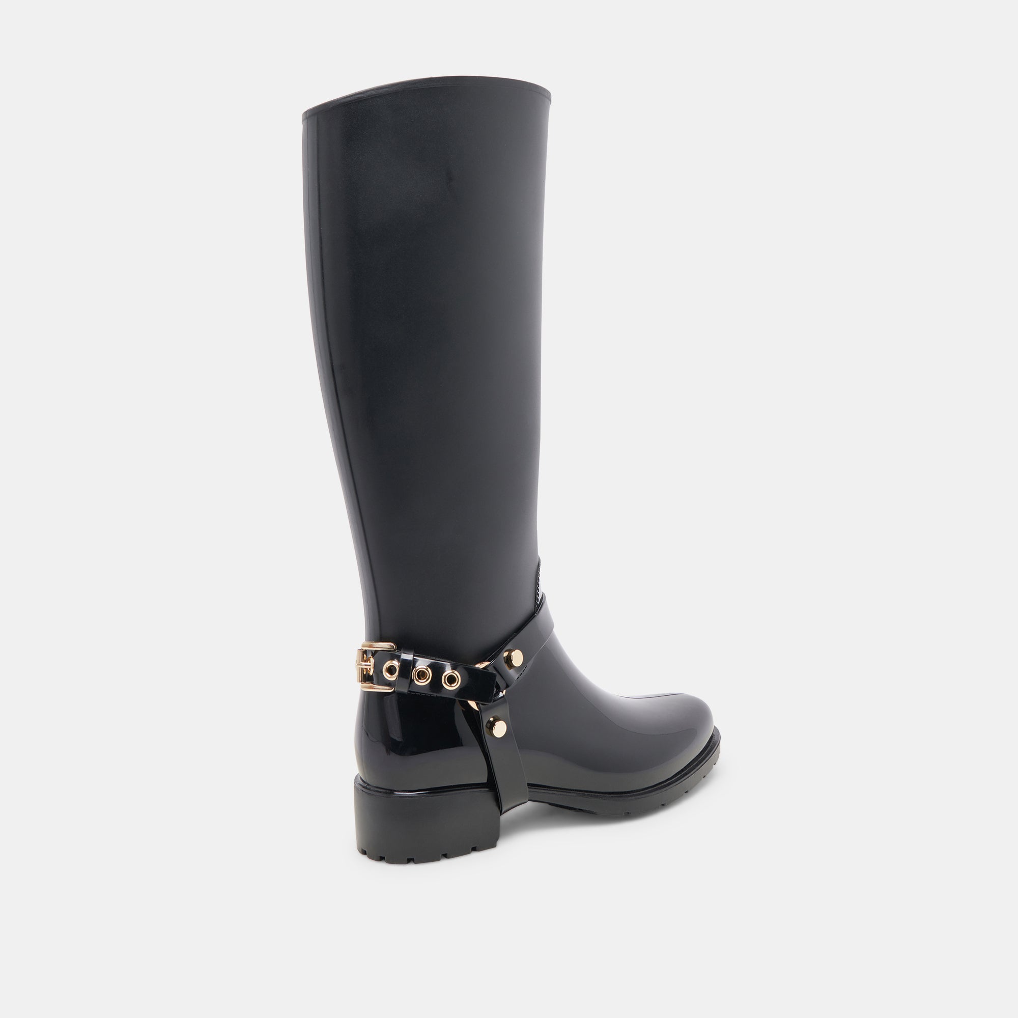 CLOUDY H2O Waterproof Rain Boots for Women - Mid-Calf Shiny Patent Leather Chelsea Boots - Stella Style Fashion Footwear for Rainy Days, Outdoor Activities & Urban Commuting