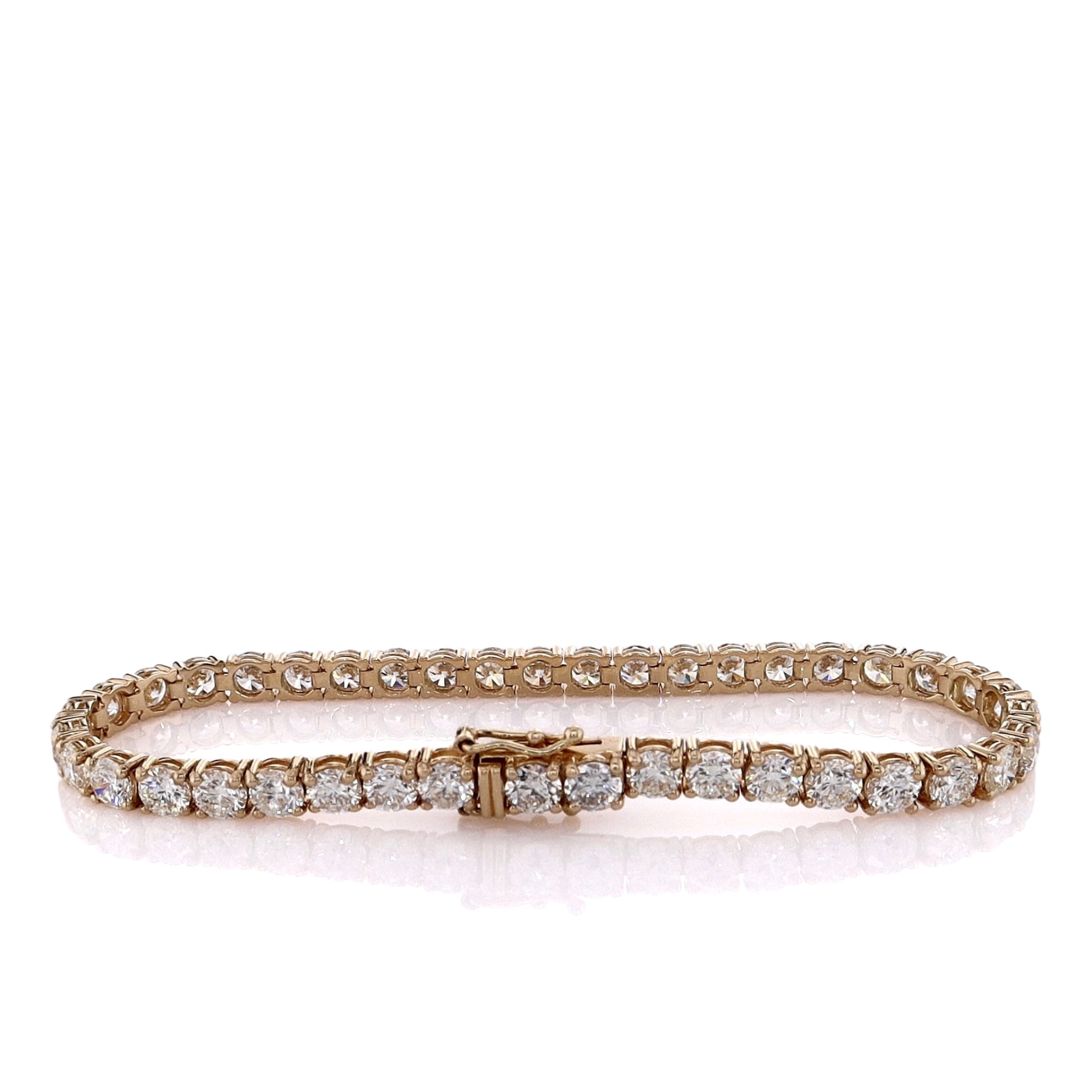 14K Yellow Gold 10.73 Carat Diamond Tennis Bracelet for Women - Elegant Jewelry Gift for Anniversary, Wedding & Special Occasions
