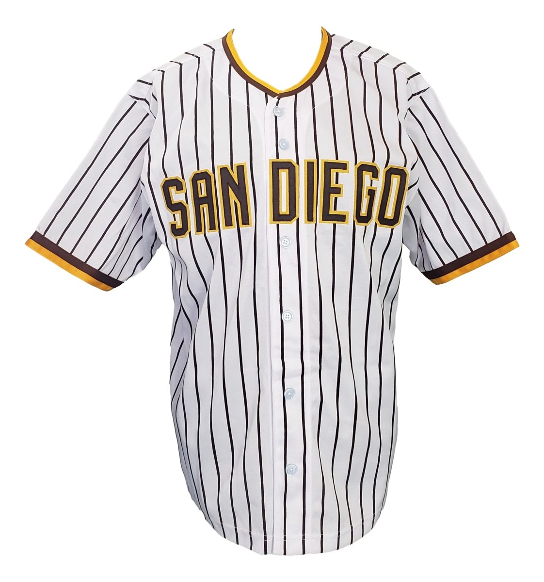 Fernando Tatis Jr. Autographed White Pinstripe Baseball Jersey - JSA Certified - Official MLB Pro Style Jersey for Collectors & Fans - Perfect for Memorabilia Displays & Game Day Outfits
