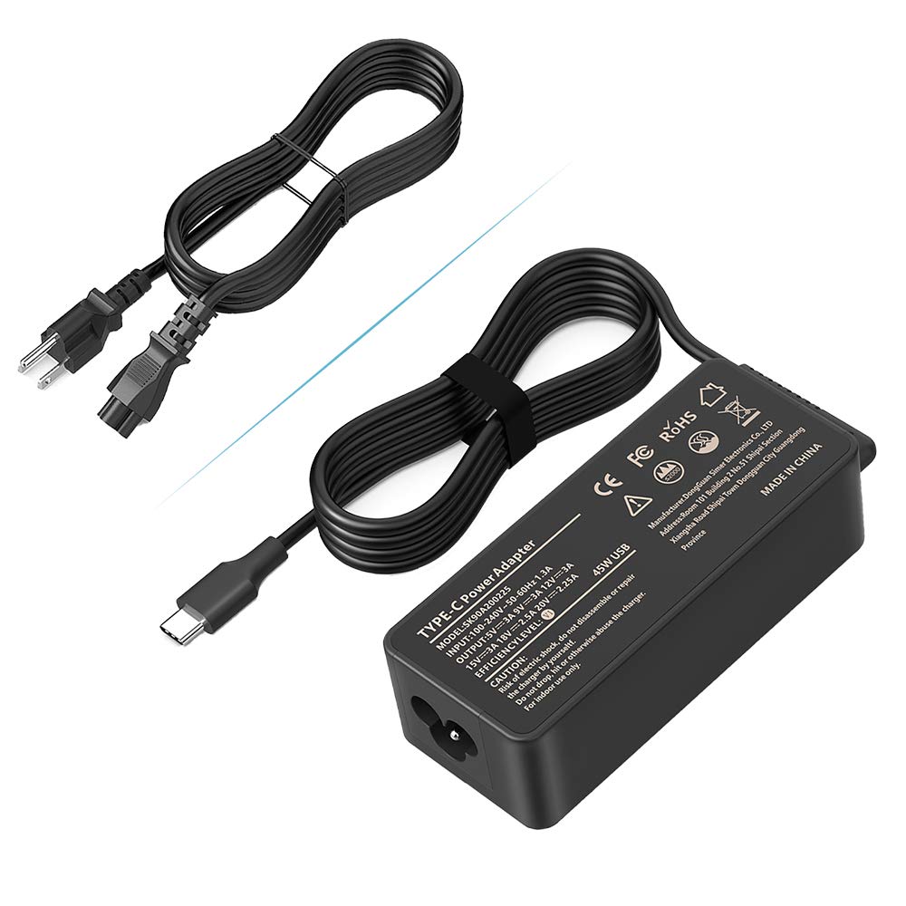Original Title: Laptop Charger USB-C Replacement for Lenovo Chromebook C330 S330 300e 100e 500e Series,ThinkPad T480s T580 T580s E480 E580 L480 L580 E485 Type C Adapter Notebook Charging Cable    Optimized Title:   **Lenovo Chromebook & ThinkPad USB-C Laptop Charger - Compatible with C330, S330, 300e, 100e, 500e, T480s, T580, E480, E580, L480, L580, E485 - Fast Charging Type-C Adapter & Power Cable - Perfect for Home, Office & Travel**