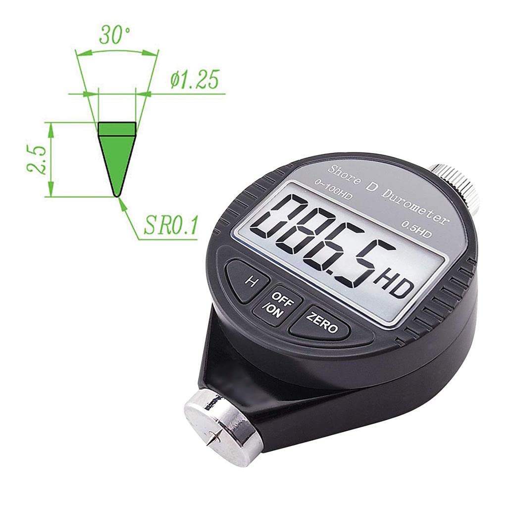 Enakshi Digital Shore Hardness Durometer Tester - LCD Display for Rubber, Tire, Plastic & Soft Material Testing | Portable Hand Tool for Quality Control in Automotive, Manufacturing & Industrial Use