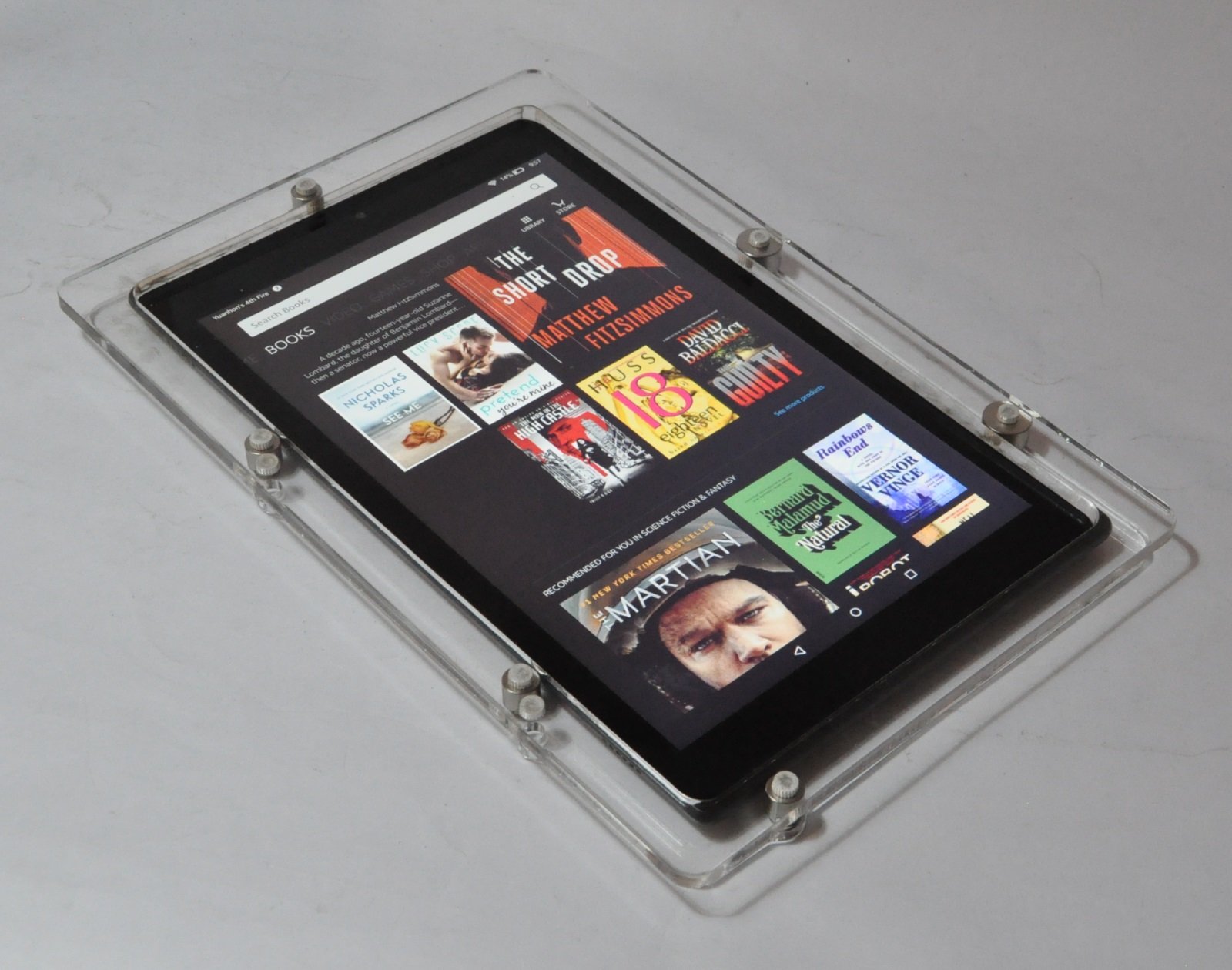 TABcare Kindle Fire HD 10 Security Acrylic VESA Mount Kit - Clear Protective Display Stand for POS, Kiosk, Retail Store & Showcase | Secure Tablet Holder for Business & Commercial Use
