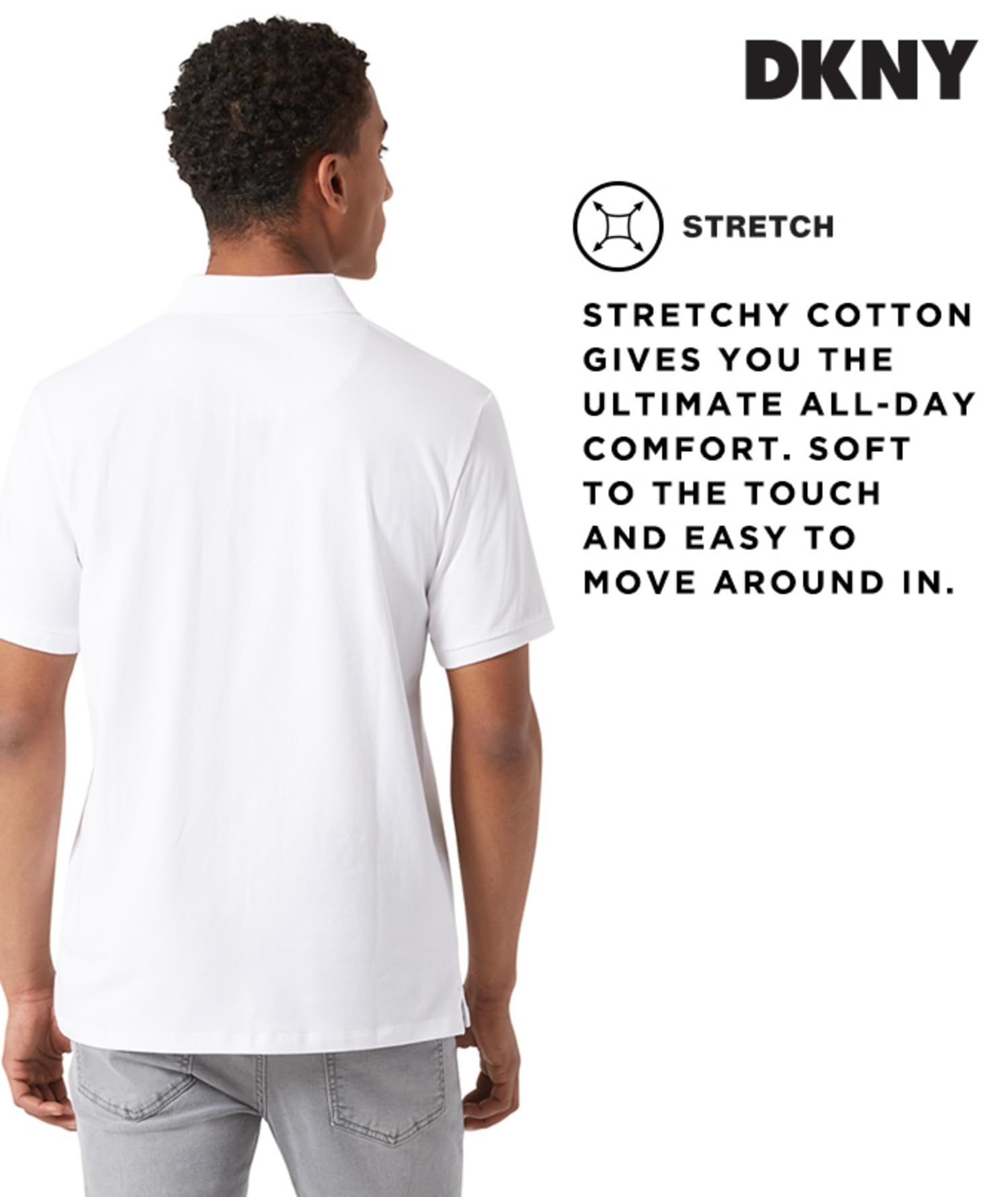 DKNY Men's Polo Shirts - Soft Stretch Casual Cotton Short Sleeve Shirt | Modern Fit Comfortable Mens Polo for Work, Golf & Everyday Wear