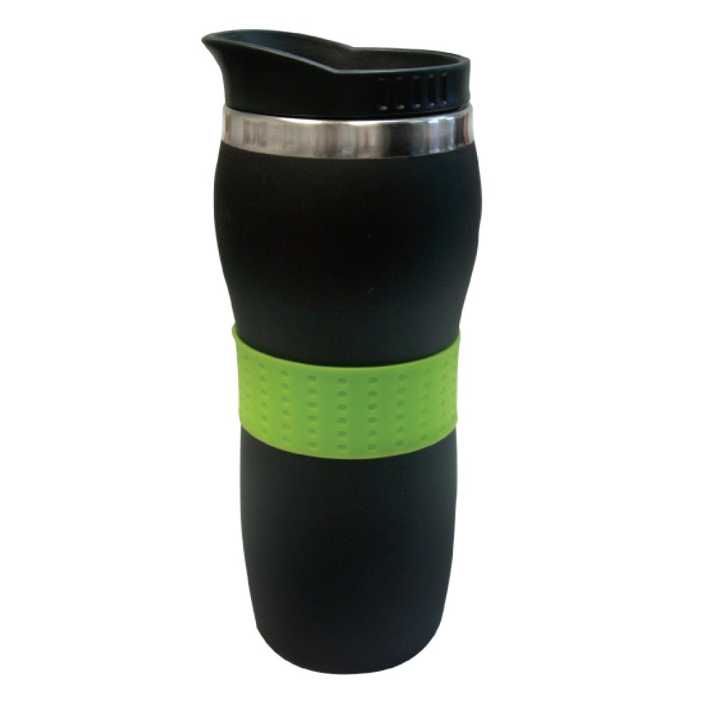 16oz Stainless Steel Vacuum Insulated Travel Mug - Leak Proof Tumbler for Coffee, Tea & Hot/Cold Drinks (Green) - Perfect for Commuting, Camping & Office Use