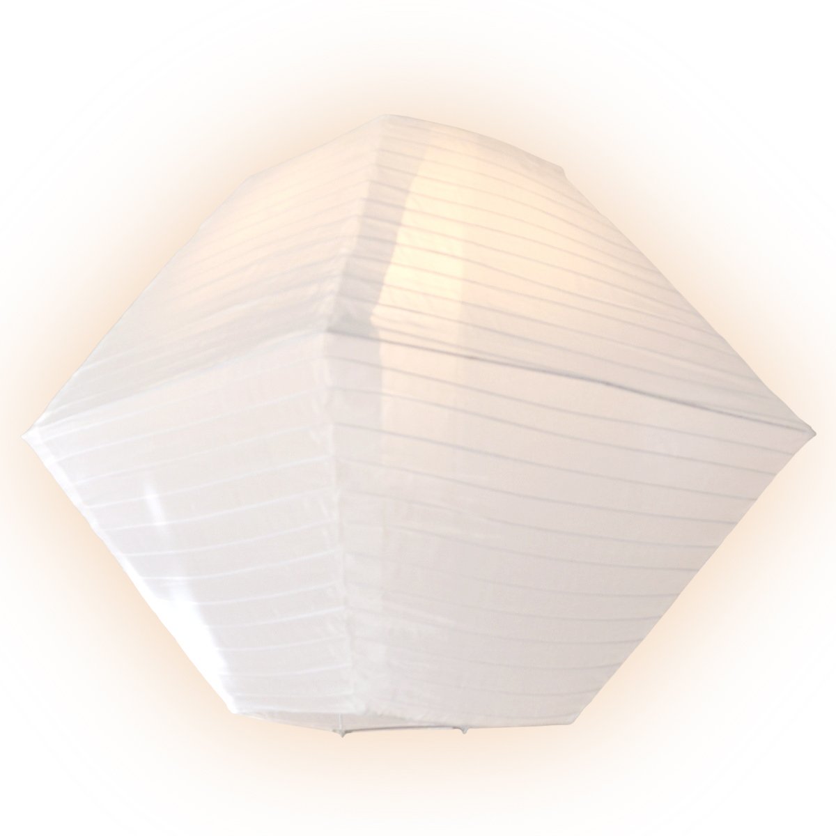 20 Pack White Pagoda II Unique Shaped Shimmering Nylon Lanterns for Outdoor Party Decorations, Garden Lighting, and Wedding Centerpieces