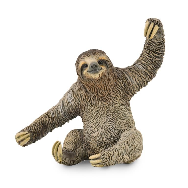 CollectA Wild Animal Figurine Sloth - Realistic Hand-Painted Sloth Toy Figure for Kids, Educational Wildlife Model for Play & Learning | Perfect for Jungle Themed Parties, Nature Displays & Animal Collections
