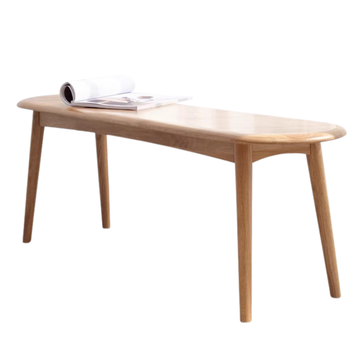 Solid Wood Bench - Oak, Black Walnut, Ash, Cherry - Handcrafted Rustic Stool for Entryway, Kitchen, or Garden Seating