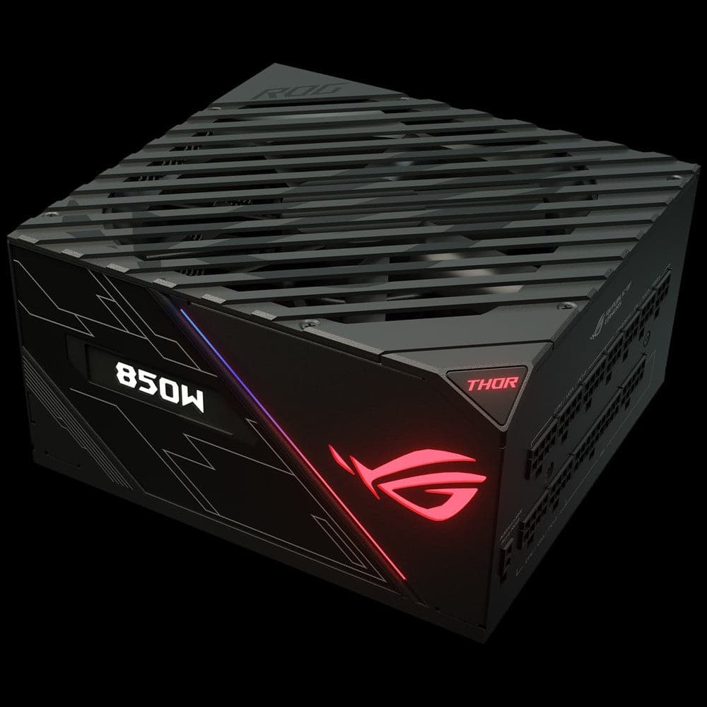 ASUS ROG THOR 850W 80+ Platinum Certified Fully Modular Power Supply with OLED Display - 10 Year Warranty - Perfect for Gaming PCs, Workstations, and High-End Builds