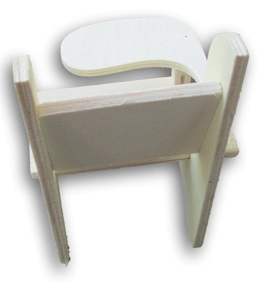 Unfinished Wood School Desk Miniature Craft - 2.75 x 4.75 Inches - Perfect for Dollhouse Furniture, DIY Projects & Miniature Classroom Displays