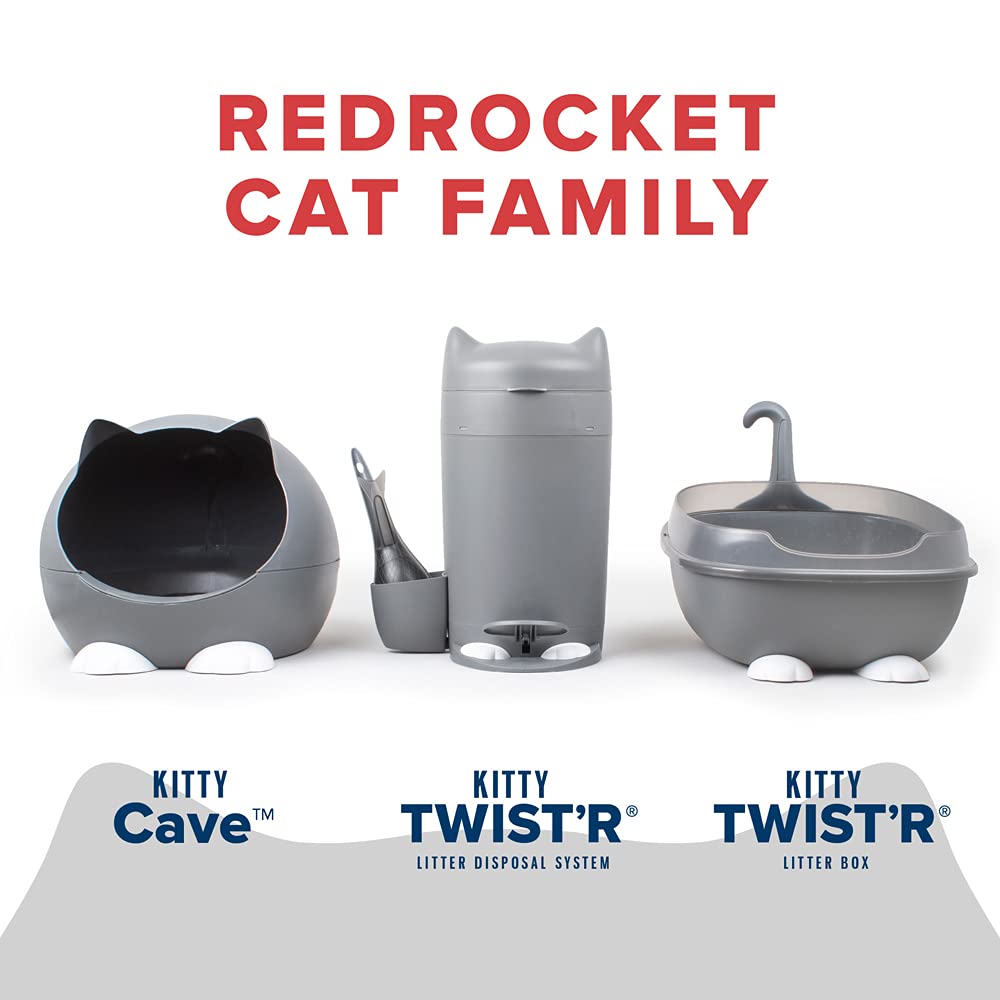 RED ROCKET Cat Cave Bed for Indoor Cats - Soft & Sturdy Cat House with Removable Washable Cushion - Cozy Pet Bed for Kittens & Adult Cats - Perfect for Living Room, Bedroom or Office