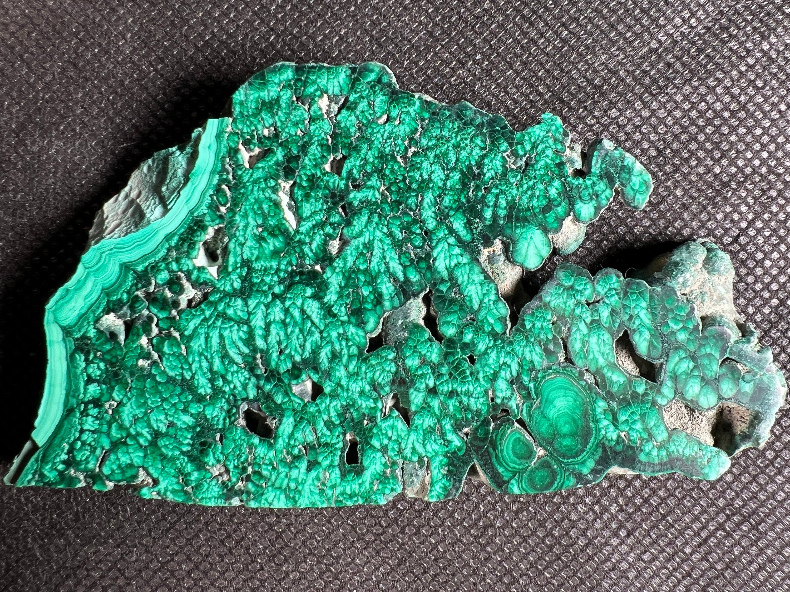 Natural Green Malachite Crystal Slab - Premium Stone for Jewelry Making, Unique Handcrafted Gift, Elegant Home Decor (50403) - Perfect for Meditation Spaces, Healing Crystals Collection & Luxury Interior Design