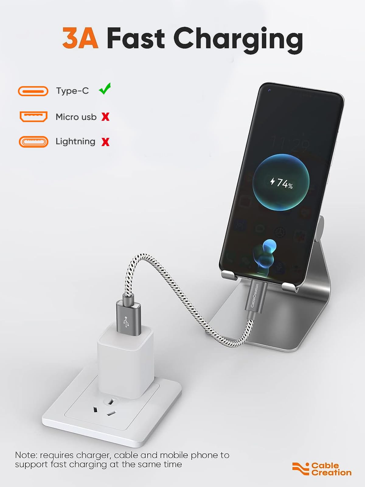 CableCreation 10Gbps USB C to USB A Cable 1FT - High Speed USB 3.2 Gen 2 Data Transfer & Charging Cord for iPhone 16/15, MacBook, Galaxy S24, Pixel, iPad, External SSD - Perfect for Android Auto, CarPlay & Fast File Transfers