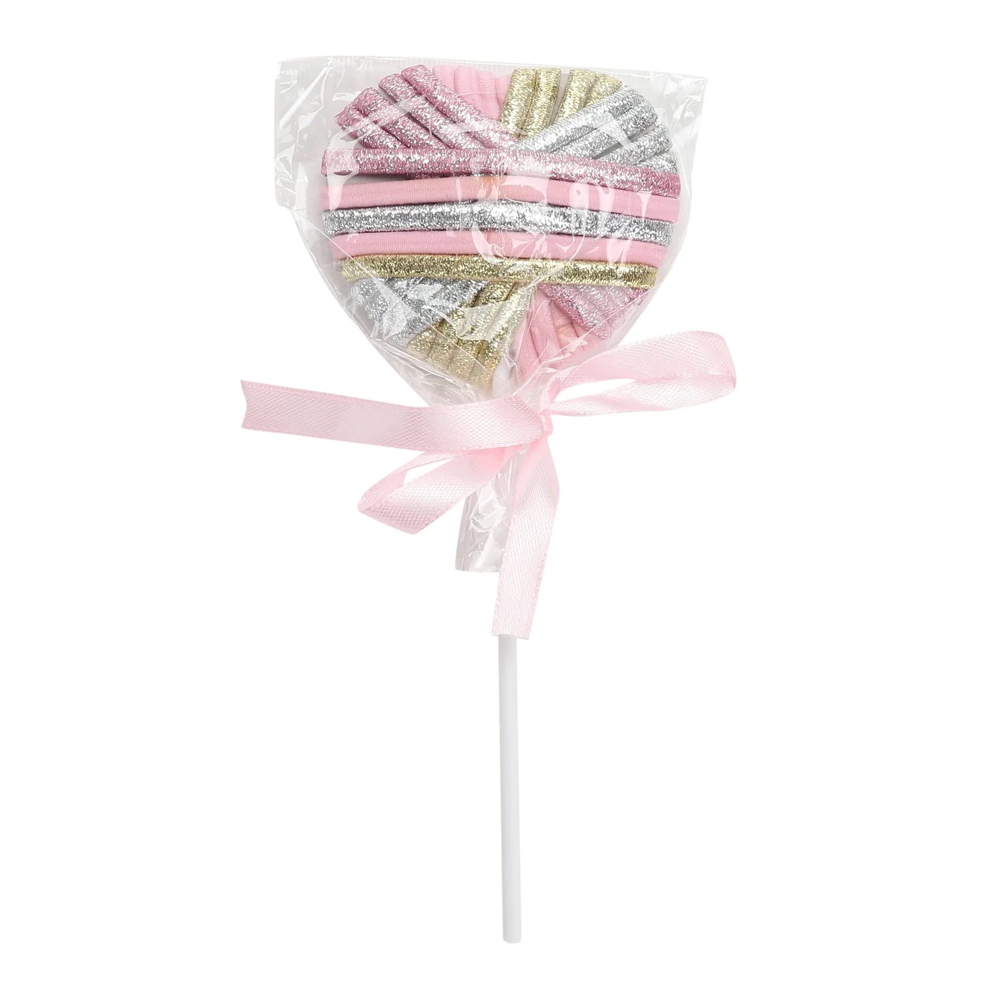 HAMSTER LONDON Heart Hair Bands - No Damage Hair Ties for Women & Girls, High Elastic Ponytail Holders for Thick Hair - Perfect for School, Work, Gym and Daily Styling