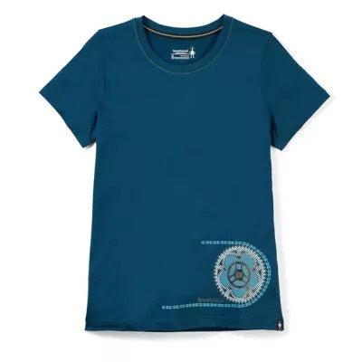 Smartwool 2022 Women's Merino Wool 150 Short Sleeve Graphic T-Shirt - Lightweight Breathable Base Layer for Hiking, Running & Outdoor Activities